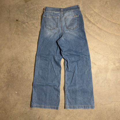 Cruel Denim Wide Leg Jeans Womens 30/9 S Blue Western Boho