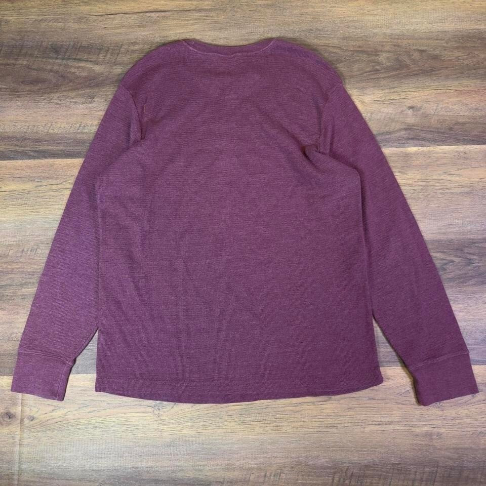 Realtree Waffle Knit Long Sleeve Shirt – Men's XL – Burgundy