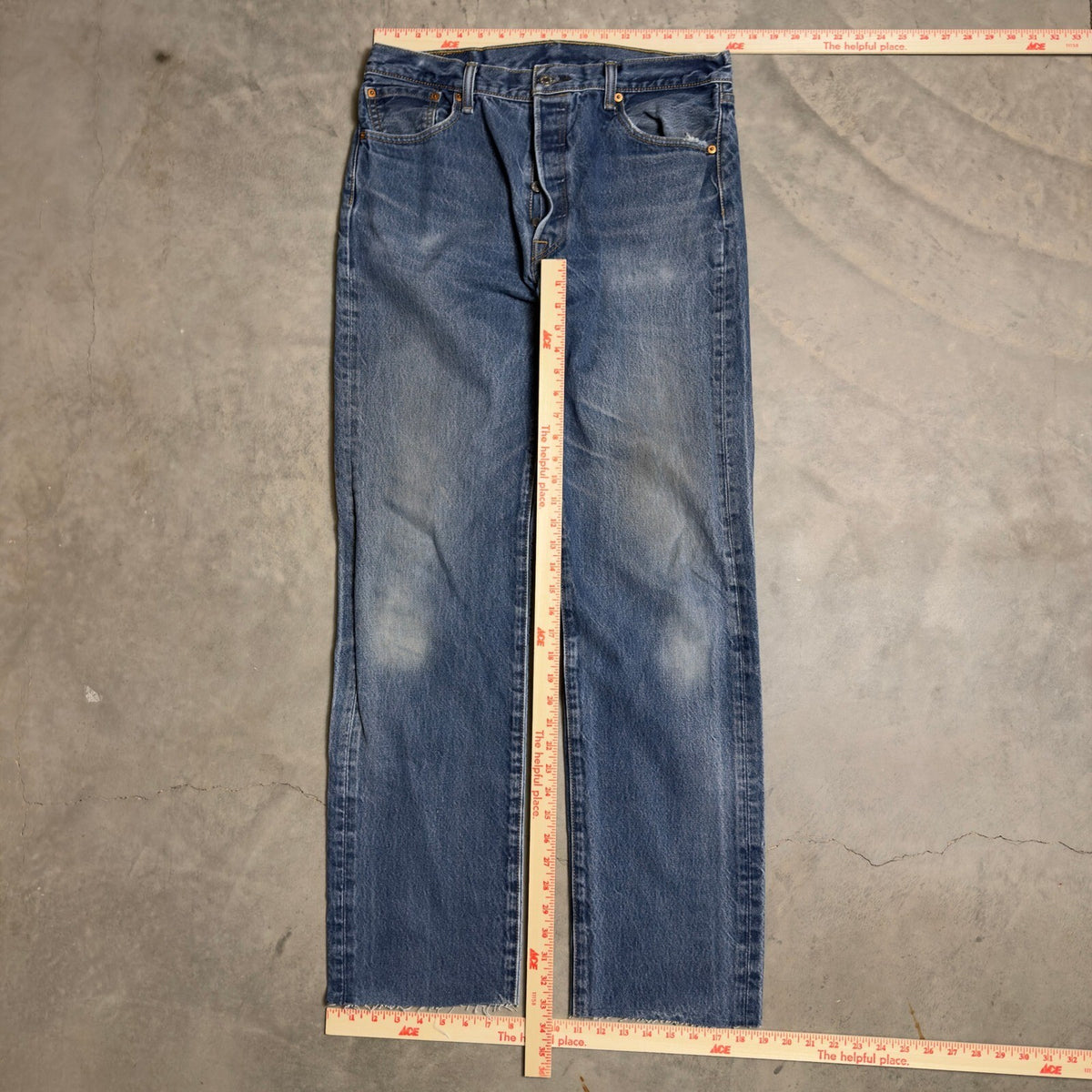 Levi's 501 Jeans Mens 36x31 Blue Straight Leg Baggy Heritage Streetwear