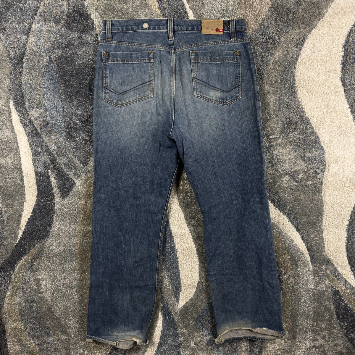 Y2K Tony Hawk Baggy Straight Jeans Mens 36x34 Medium Wash