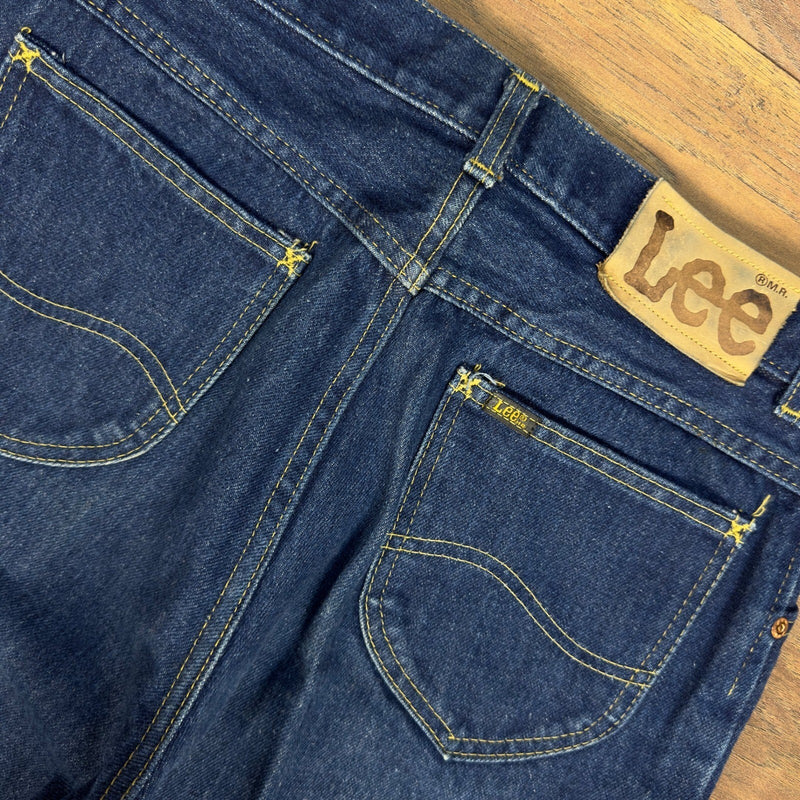 Vintage Lee Riders High Waisted Straight Jeans Dark Wash 13