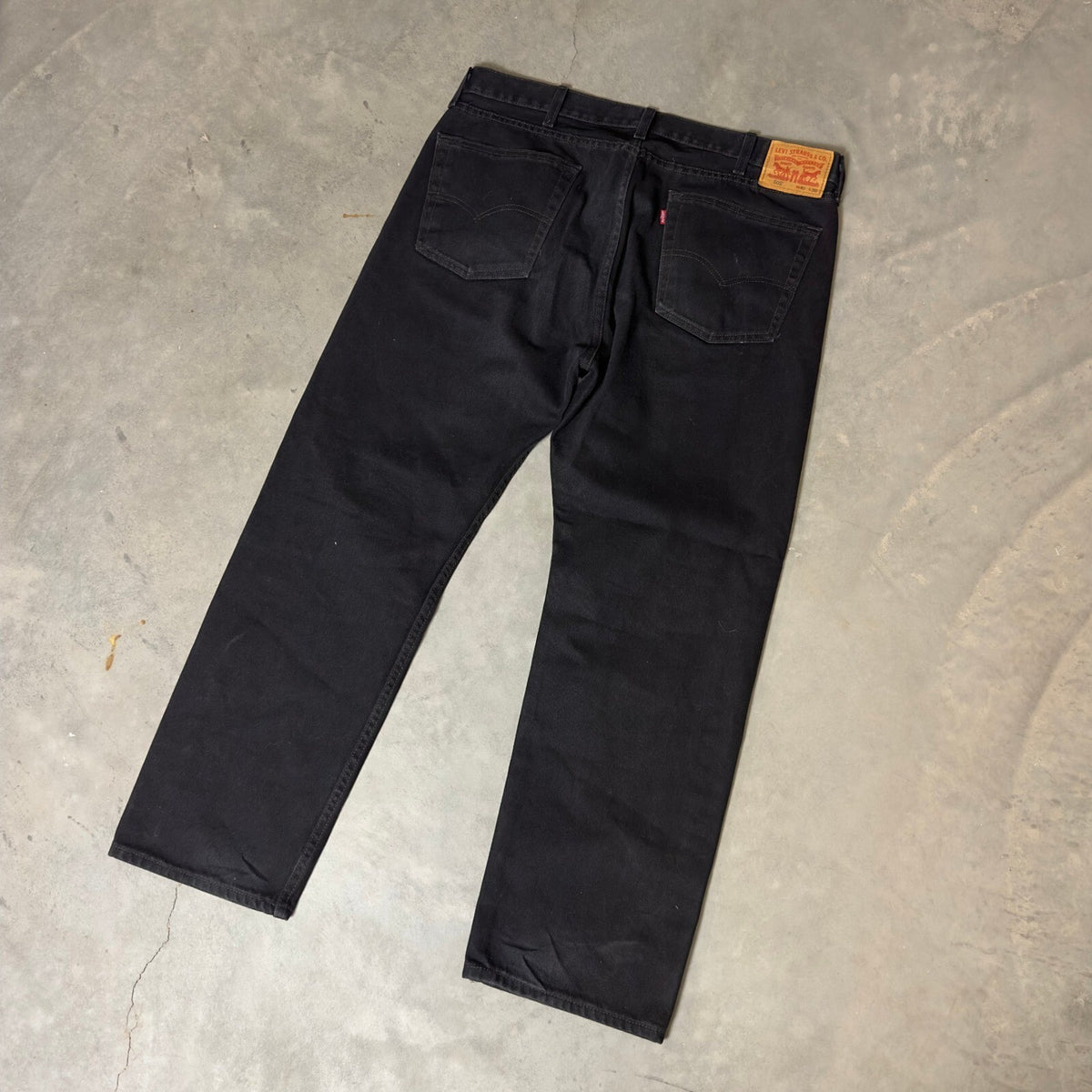 Levi's 505 Regular Fit Jeans Mens 40x30 Black Straight