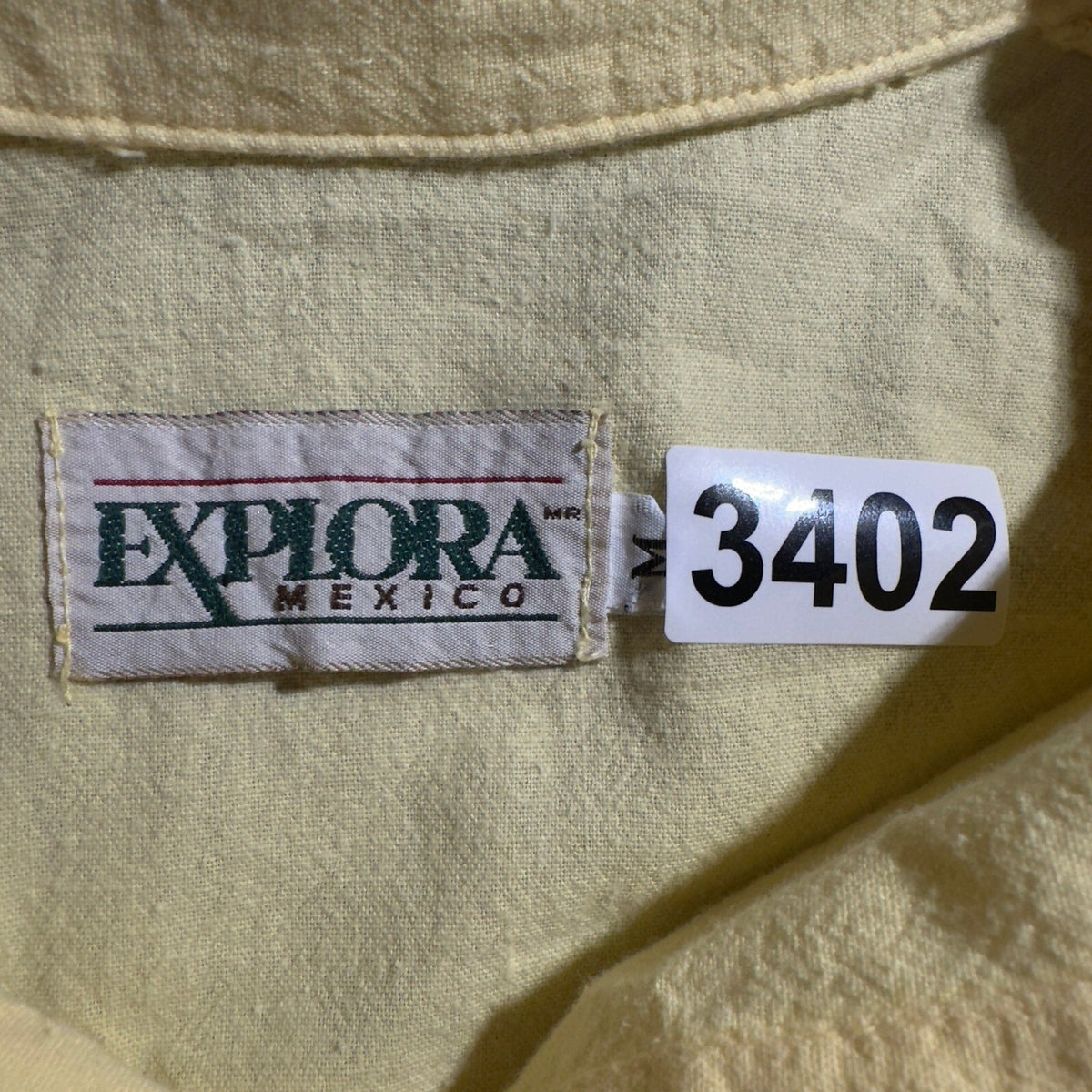 Vintage Explora Mexico Button Up Shirt Mens M Yellow Ixtapa Graphic Retro 90s