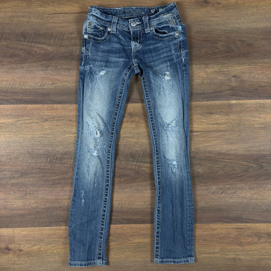 Y2K Miss Me Signature Straight Embellished Jeans Womens 24