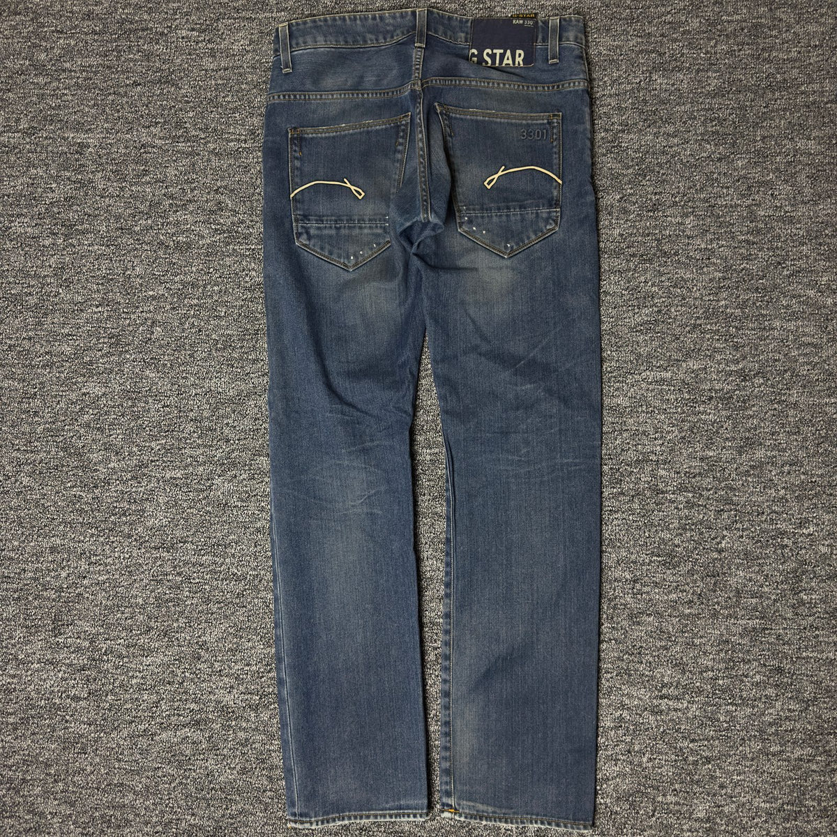 G-Star Raw Morris Low Straight Jeans Mens 30x32 Blue Faded