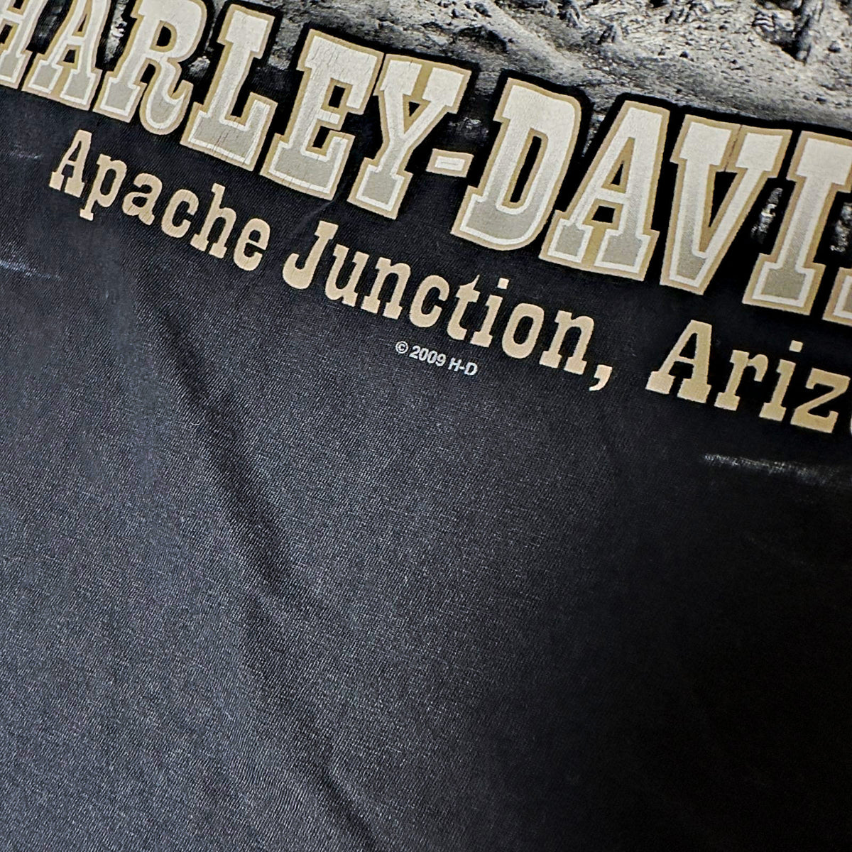 Harley Davidson Superstition Tee Mens XL Black Acid Wash