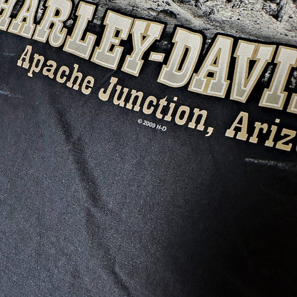 Harley Davidson Superstition Tee Mens XL Black Acid Wash