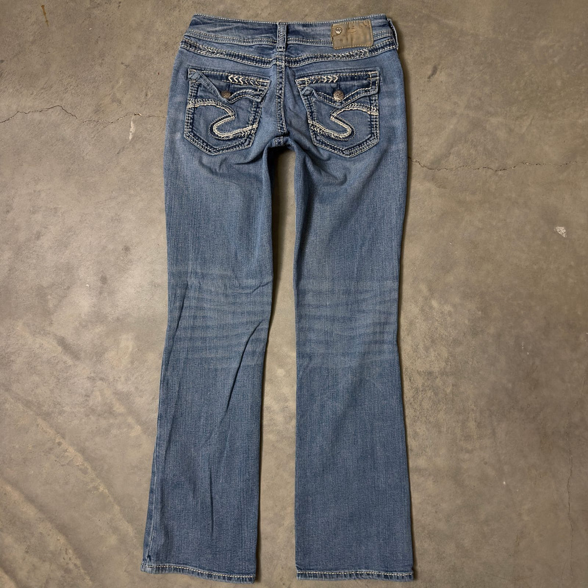 Silver Jeans Suki Mid Slim Boot Womens 29 Dark Wash Stretch