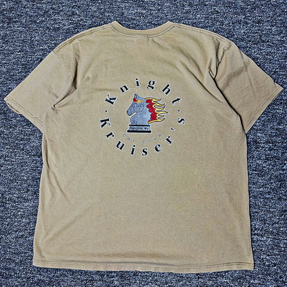 Anvil Knight Kruiser's Car Club Tee Mens XL Tan Douglas WY