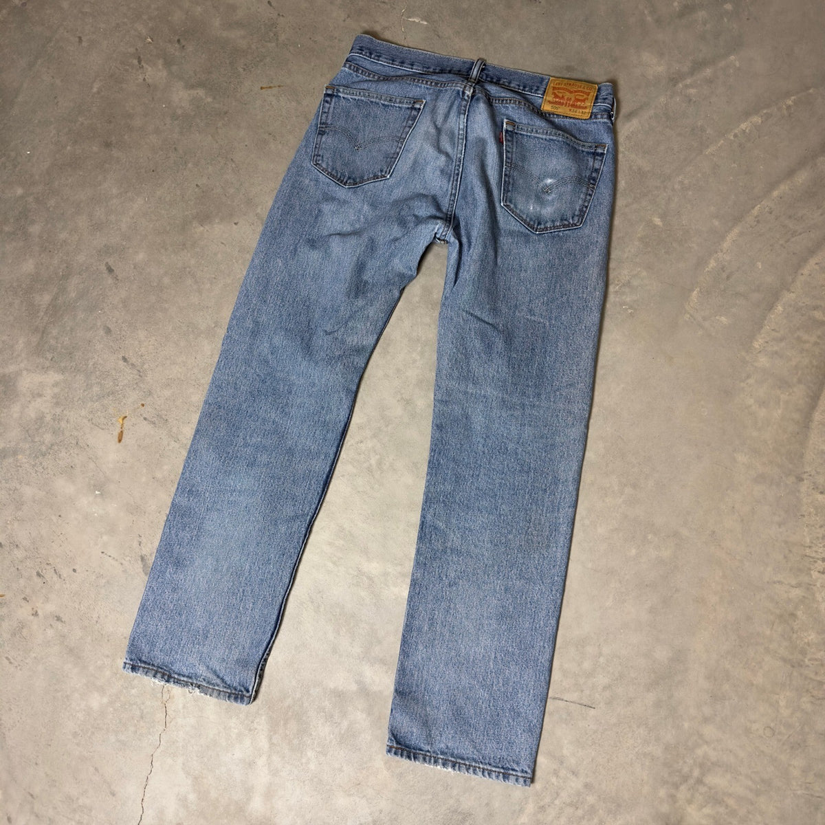 Levis 505 Regular Fit Jean Men 34x32 Blue Straight Leg Denim