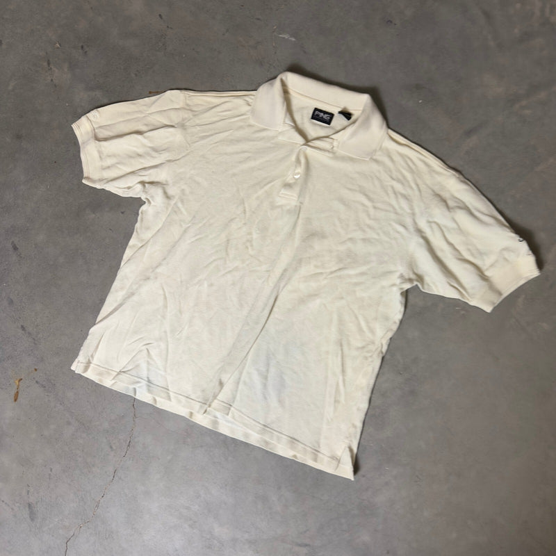 Ping Collection Polo Shirt Mens M Cream Silk Cotton
