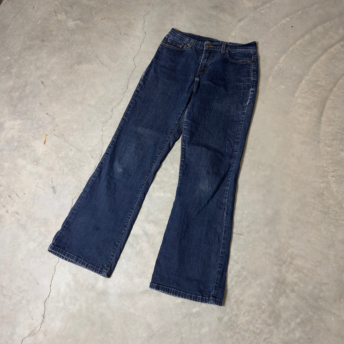 Levis Mid Rise Bootcut Jeans Womens 10 Dark Indigo Western