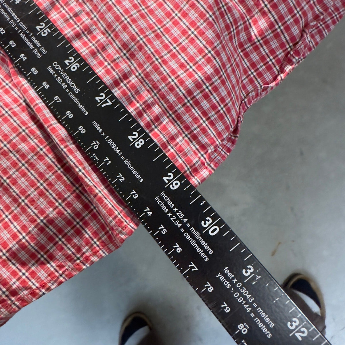 Vintage Tommy Hilfiger Plaid Button Down Mens L Red White