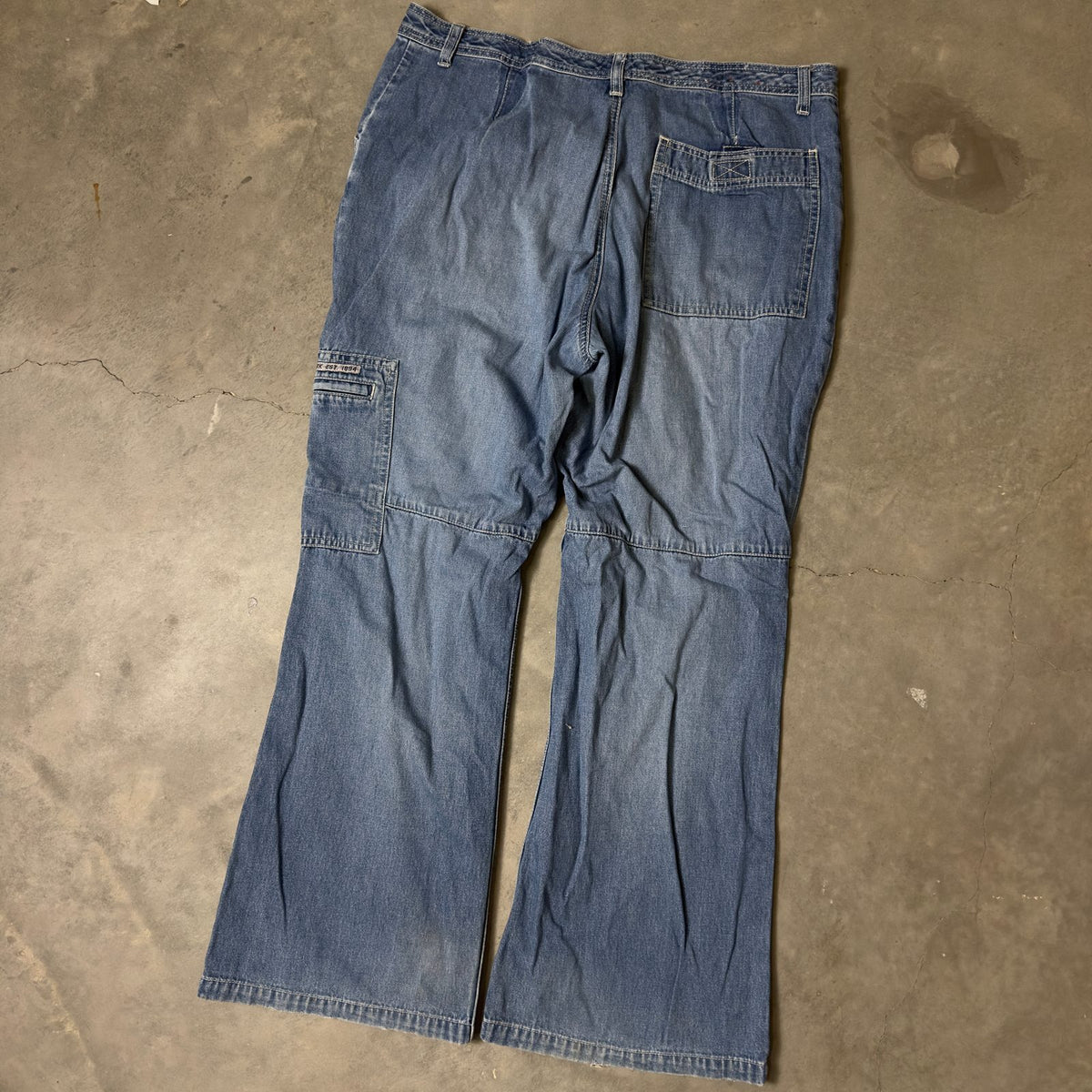 Old Navy Blue Jeans Womens Size 18 Bootcut Two-Tone Cargo