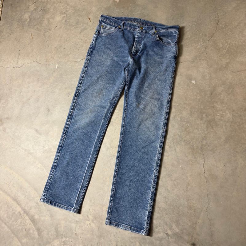 Wrangler 47MAVMR Cowboy Cut Jeans Mens 35x34 Blue