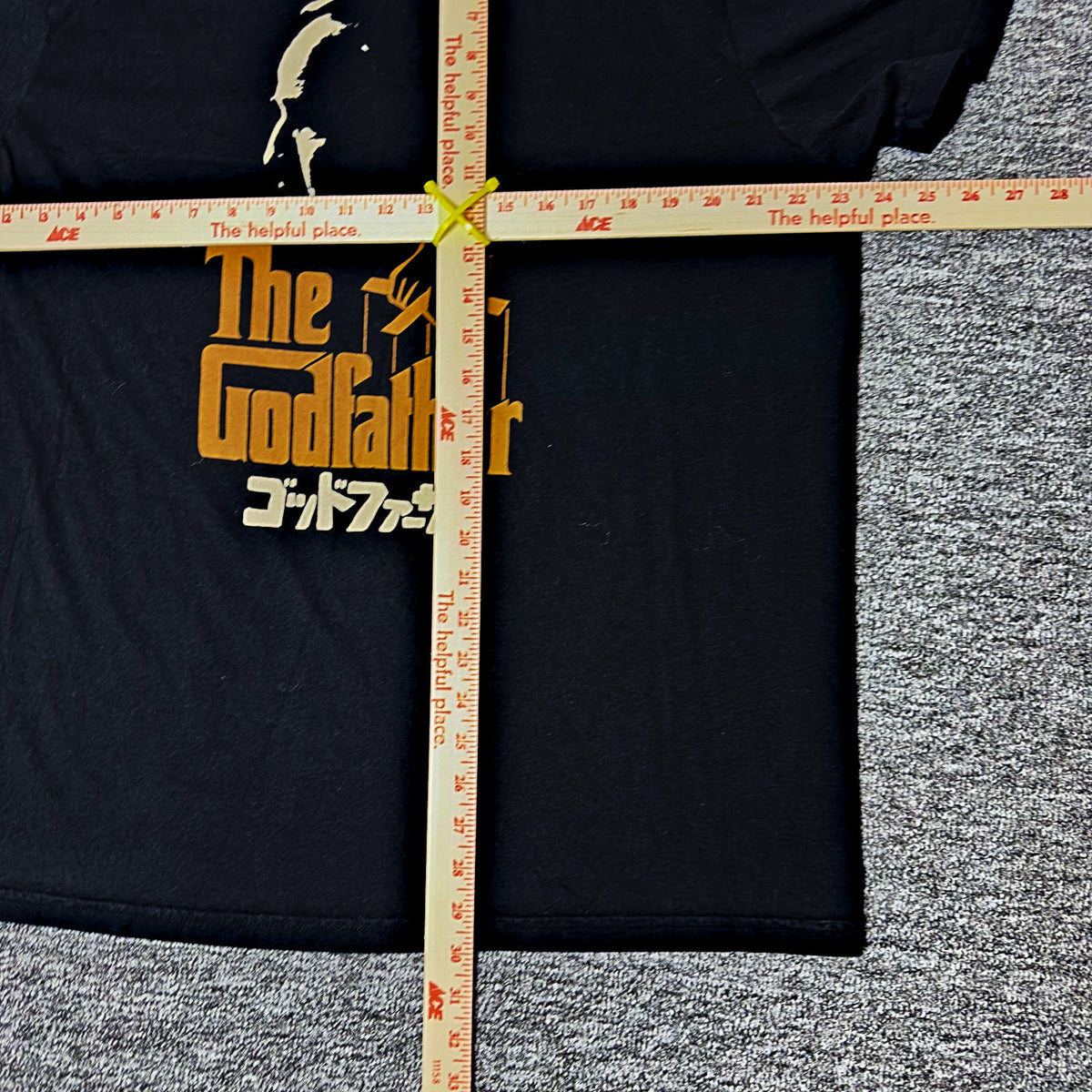 Lucky Brand The Godfather Tee Mens XL Black Japanese Print