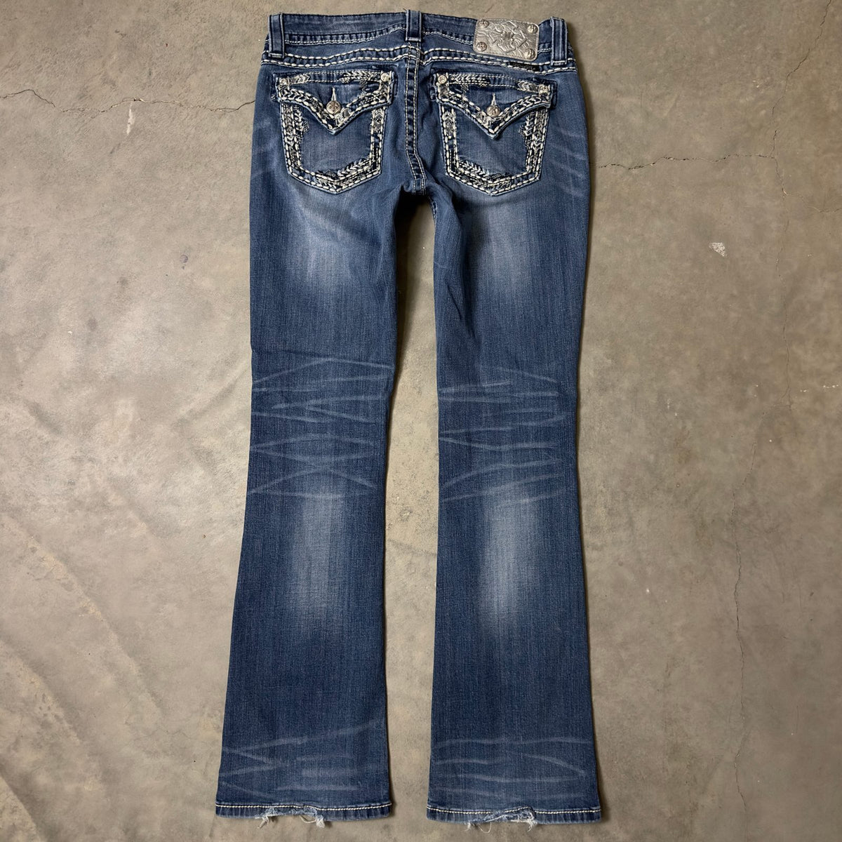 Miss Me Bootcut Jeans Womens 29x31 Mid Rise Dark Wash