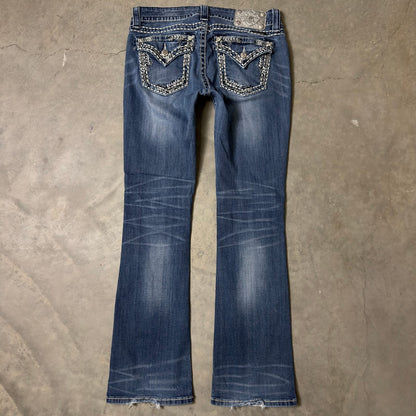 Miss Me Bootcut Jeans Womens 29x31 Mid Rise Dark Wash