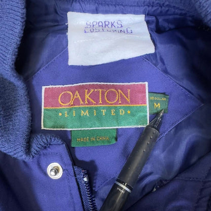 Vintage Oakton Limited Bomber Jacket Mens M Blue Retro