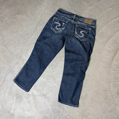 Vintage Silver Jeans Co Suki Capri Jeans Womens 29 Blue Y2K