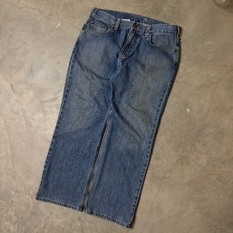 Vintage Carhartt Loose Fit Jeans Mens 34x30 Blue Baggy
