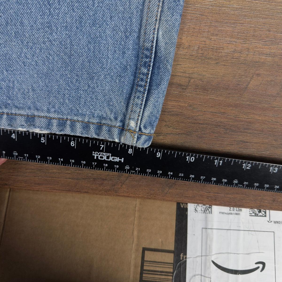 Eddie Bauer Straight Distressed Jeans Mens 35x32 Light Wash