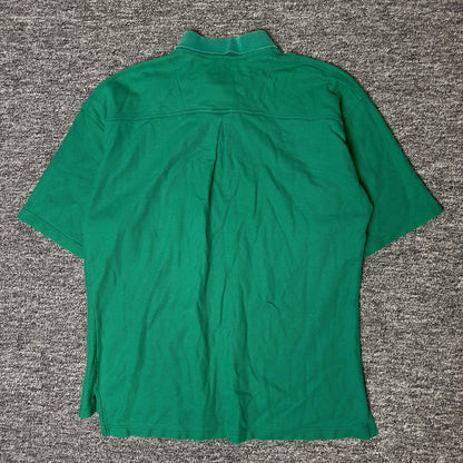 London Fog Polo Shirt Mens M Green Short Sleeve