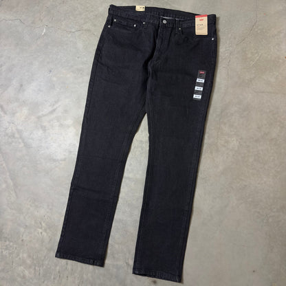 NWT Levi's 511 Slim Jeans Mens 36x32 Black Stretch