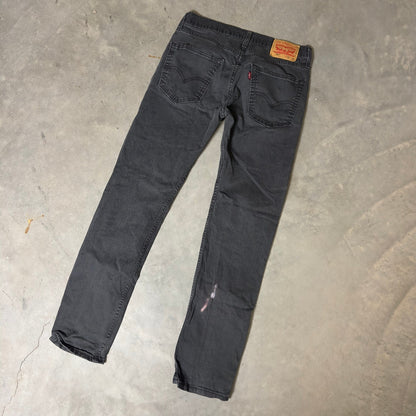 Levi's 502 Regular Taper Jeans Mens 32x34 Black Faded