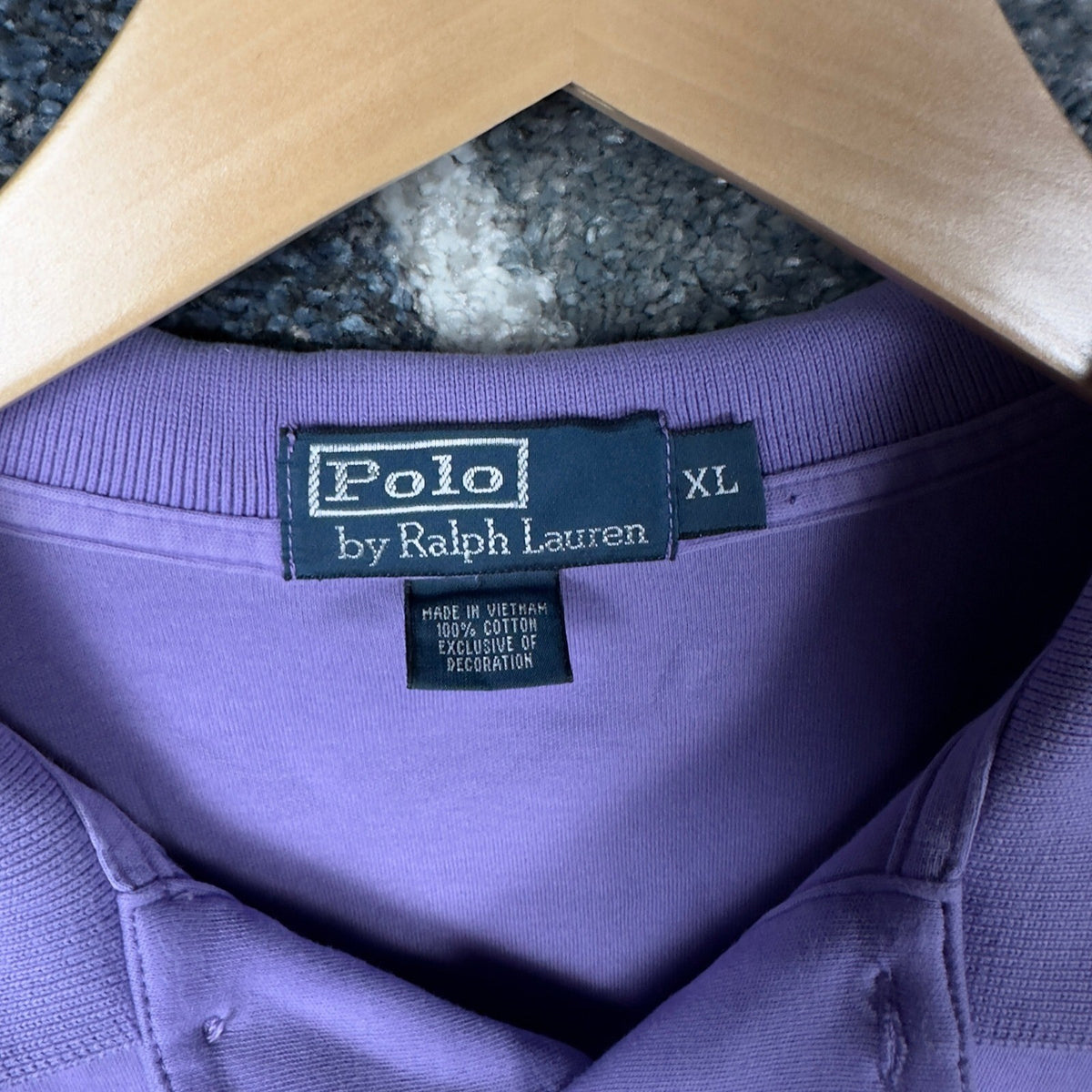 Polo Ralph Lauren Mesh Polo Shirt Mens XL Purple Orange Pony