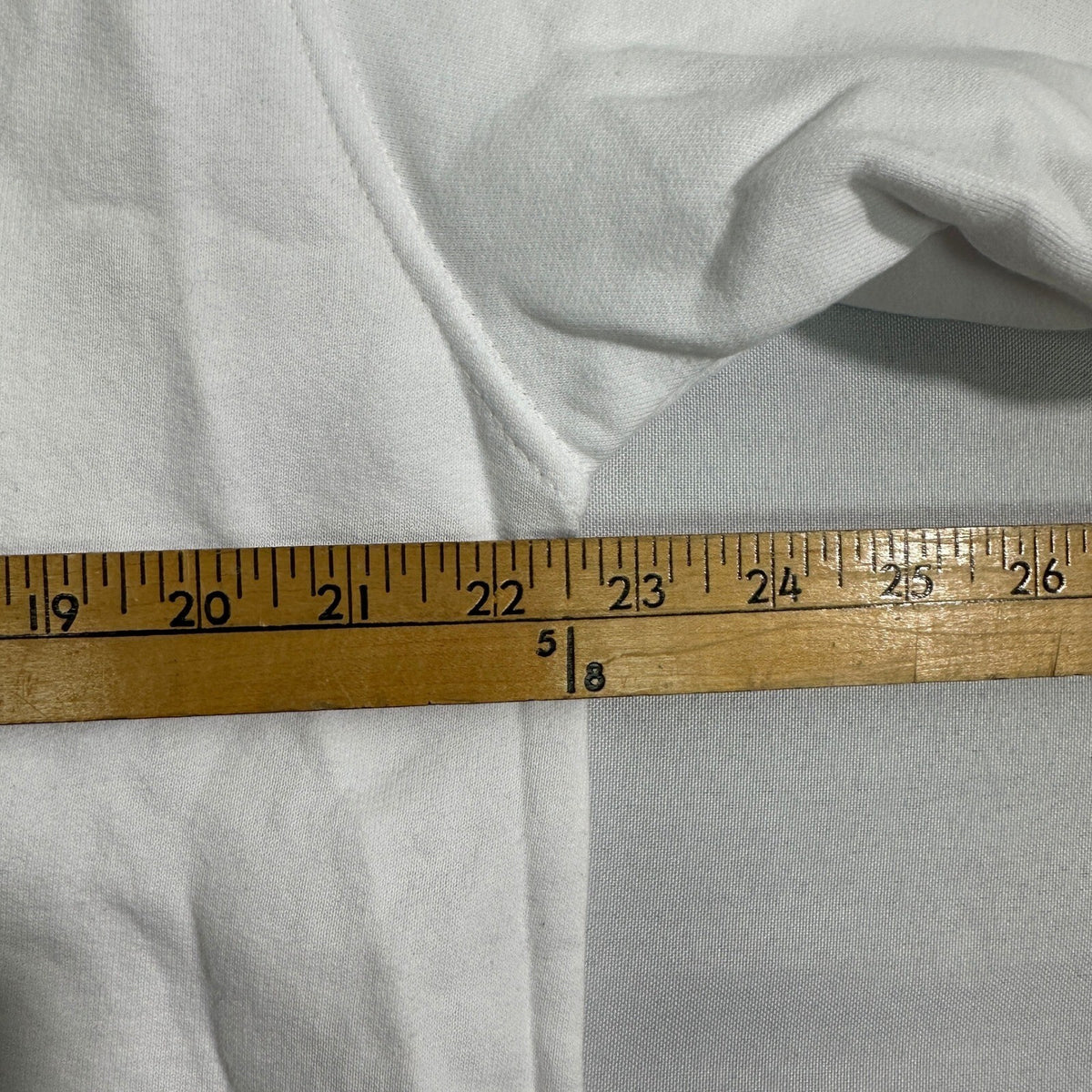 Bayside USA Crewneck Sweatshirt Mens Large White Made in USA