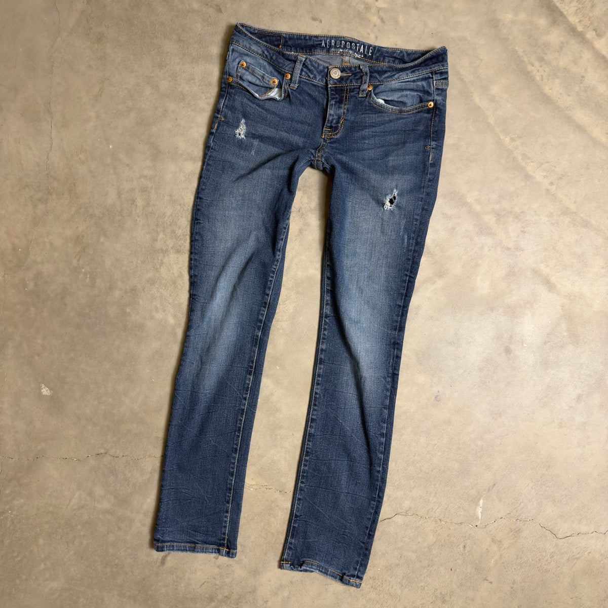 Aeropostale Skinny Jeans Womens 4 Short Blue