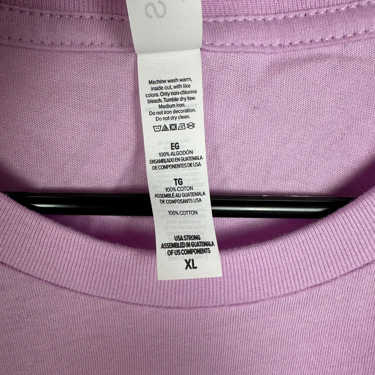 NWT Bella Canvas Mens XL T-Shirt Lilac Cotton Crewneck