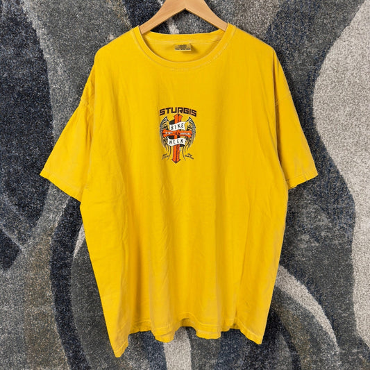 Sturgis Bike Week 2019 Comfort Colors Tee Mens 2XL Yellow