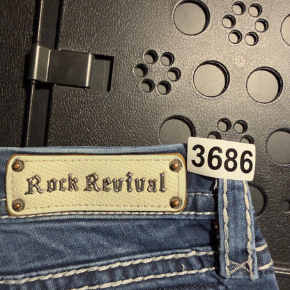 Rock Revival Celeste Skinny Jeans Womens 27 Blue