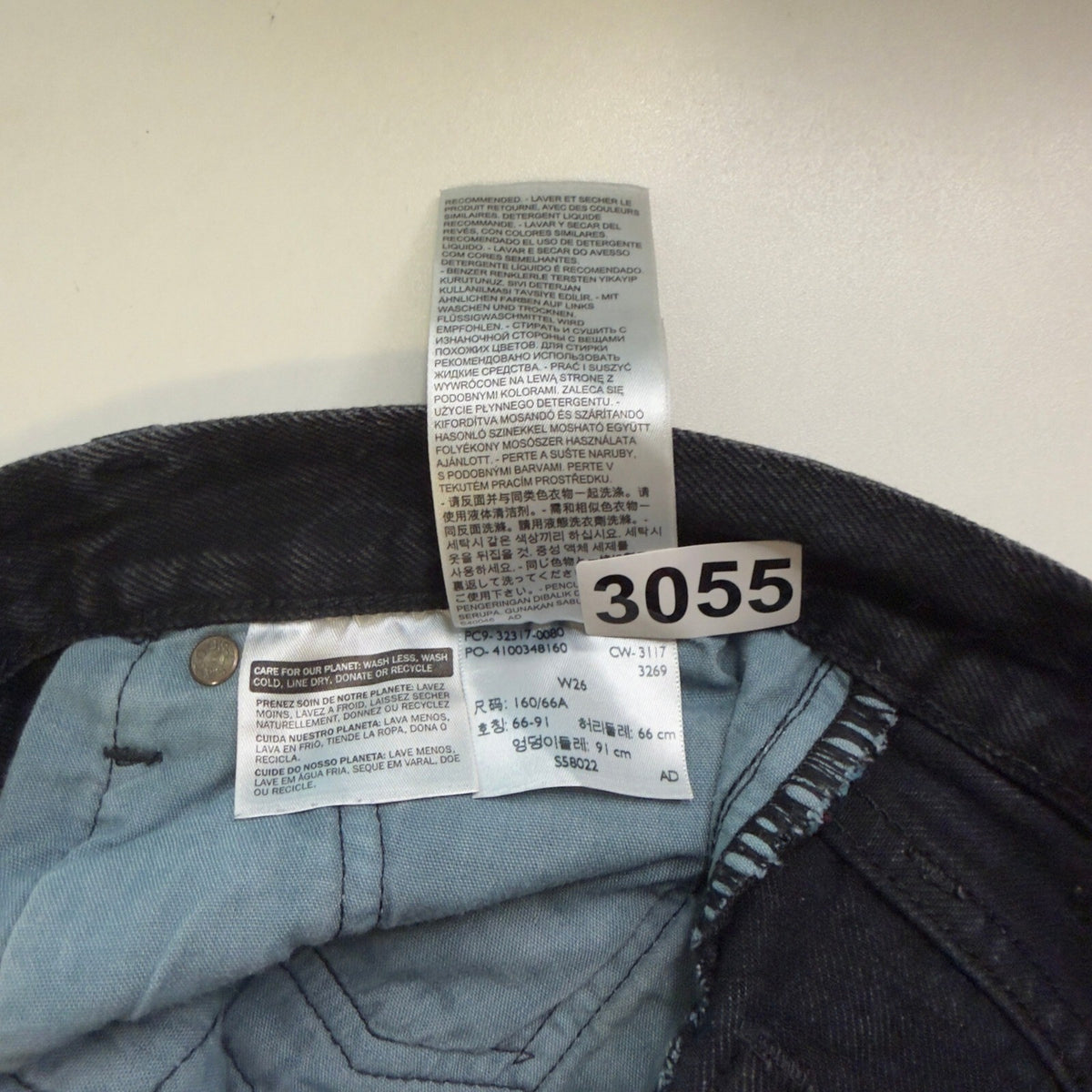 Levi's 501 Original Cut Off Denim Shorts Womens 26 Black