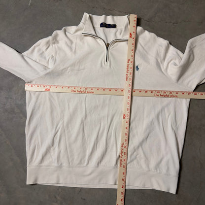 Polo Ralph Lauren Quarter Zip Pullover Mens XXL White