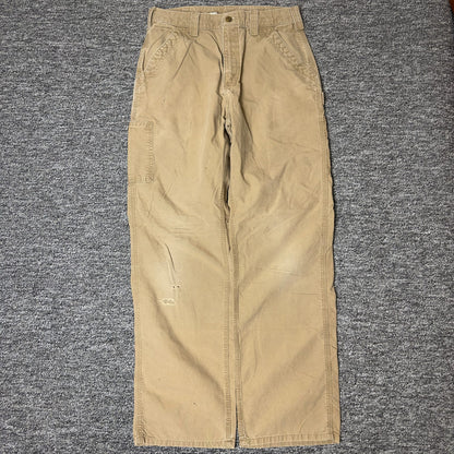 Carhartt B151 Dungaree Pants Mens 33x34 Dark Khaki Baggy