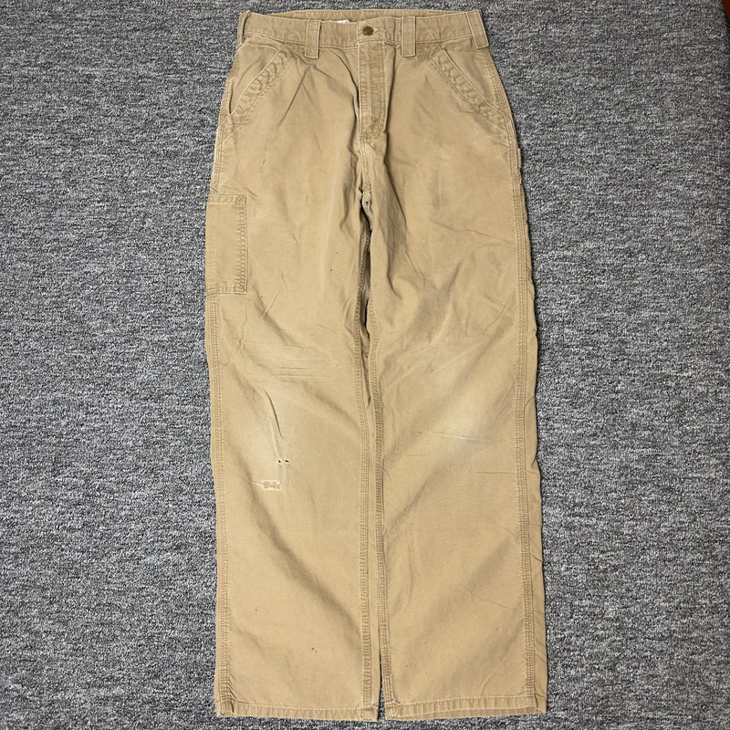 Carhartt B151 Dungaree Pants Mens 33x34 Dark Khaki Baggy