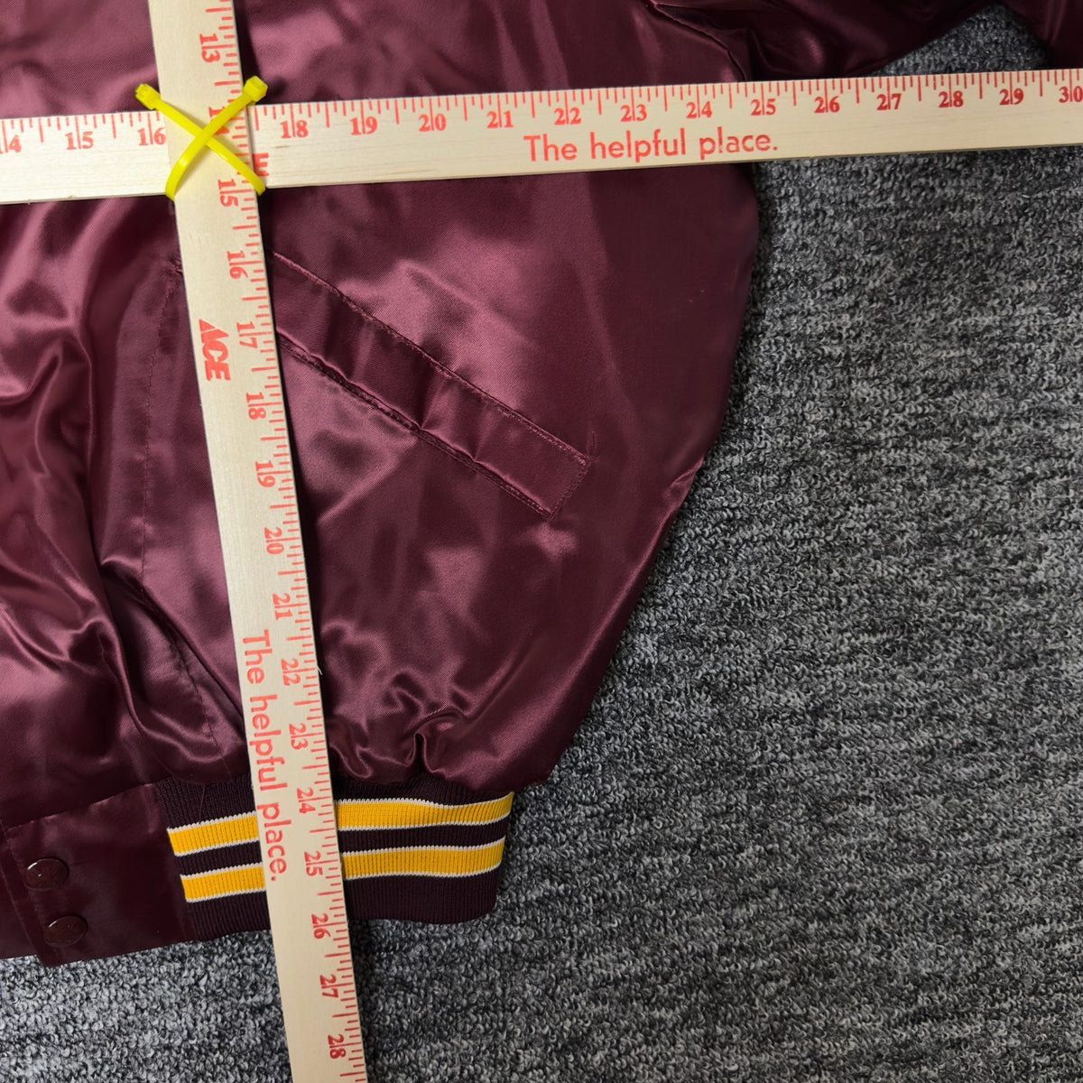 King Louie Wihlm Transit Satin Bomber Jacket Mens L Maroon