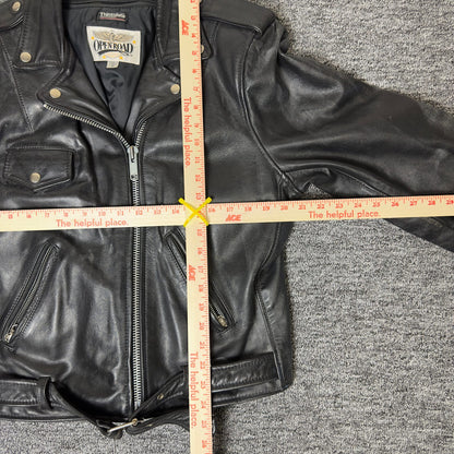 Open Road Leather Moto Jacket Womens 16 Black Biker