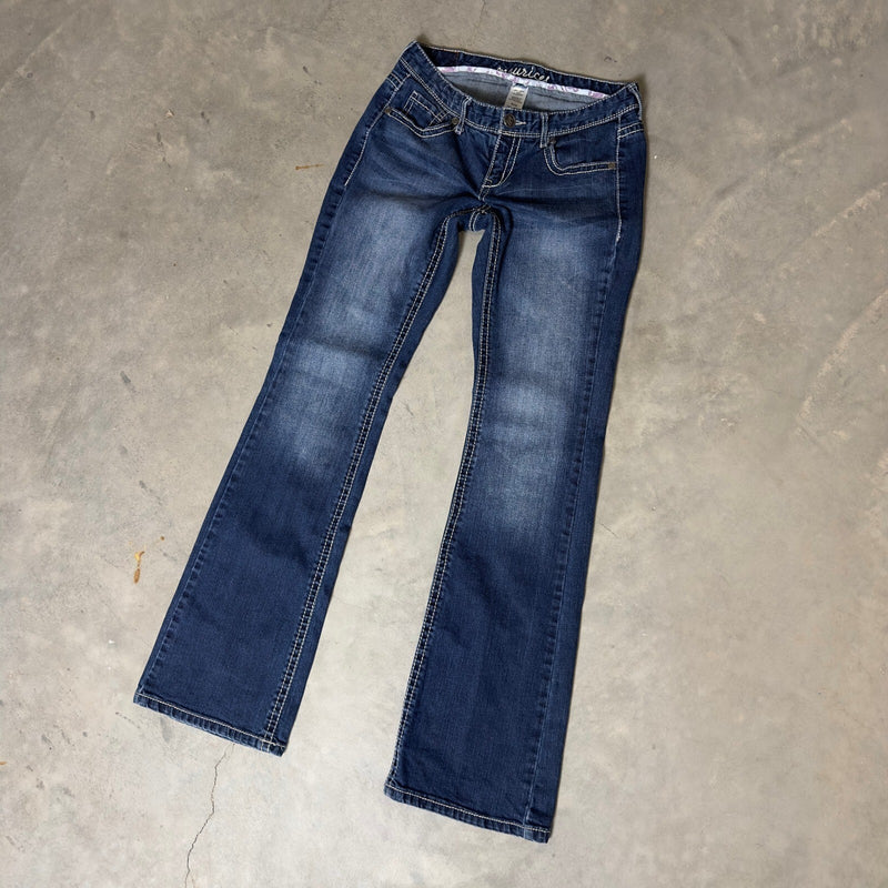 Y2K Maurices Low Rise Bootcut Jeans Womens 3/4-R Blue