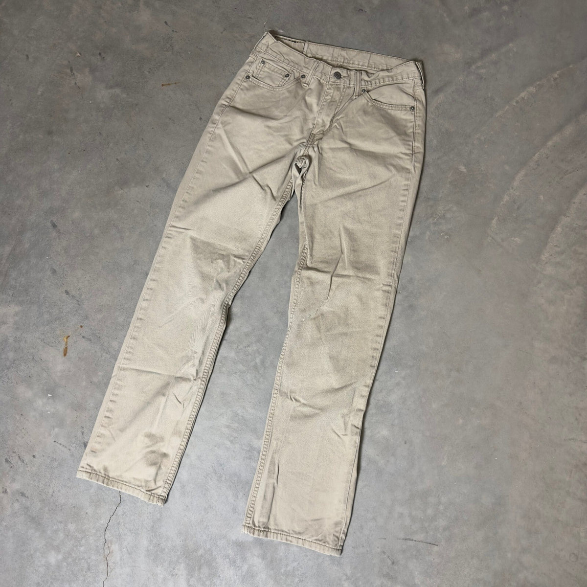 Levi's 514 Straight Fit Pants Mens 30x32 Tan Khaki