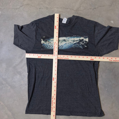 Optima Sun Valley Idaho Mountain Graphic Tee M Gray