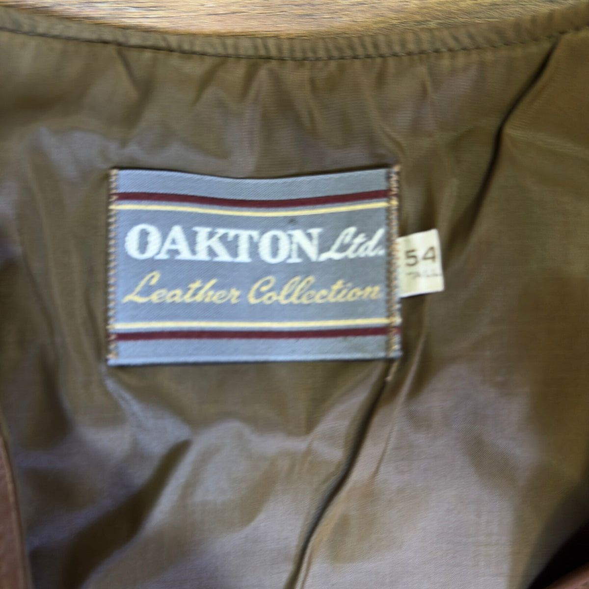 Vintage Oakton Ltd Brown Leather Western Vest Mens 54 Tall