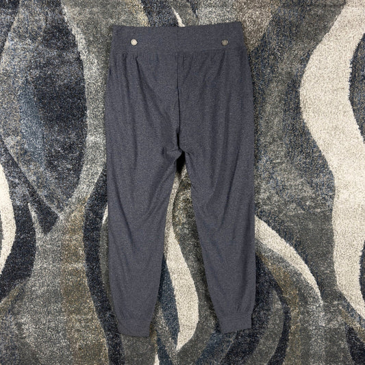 Eddie Bauer Womens Jogger Leggings Heather Charcoal Gray High Rise Pockets NEW