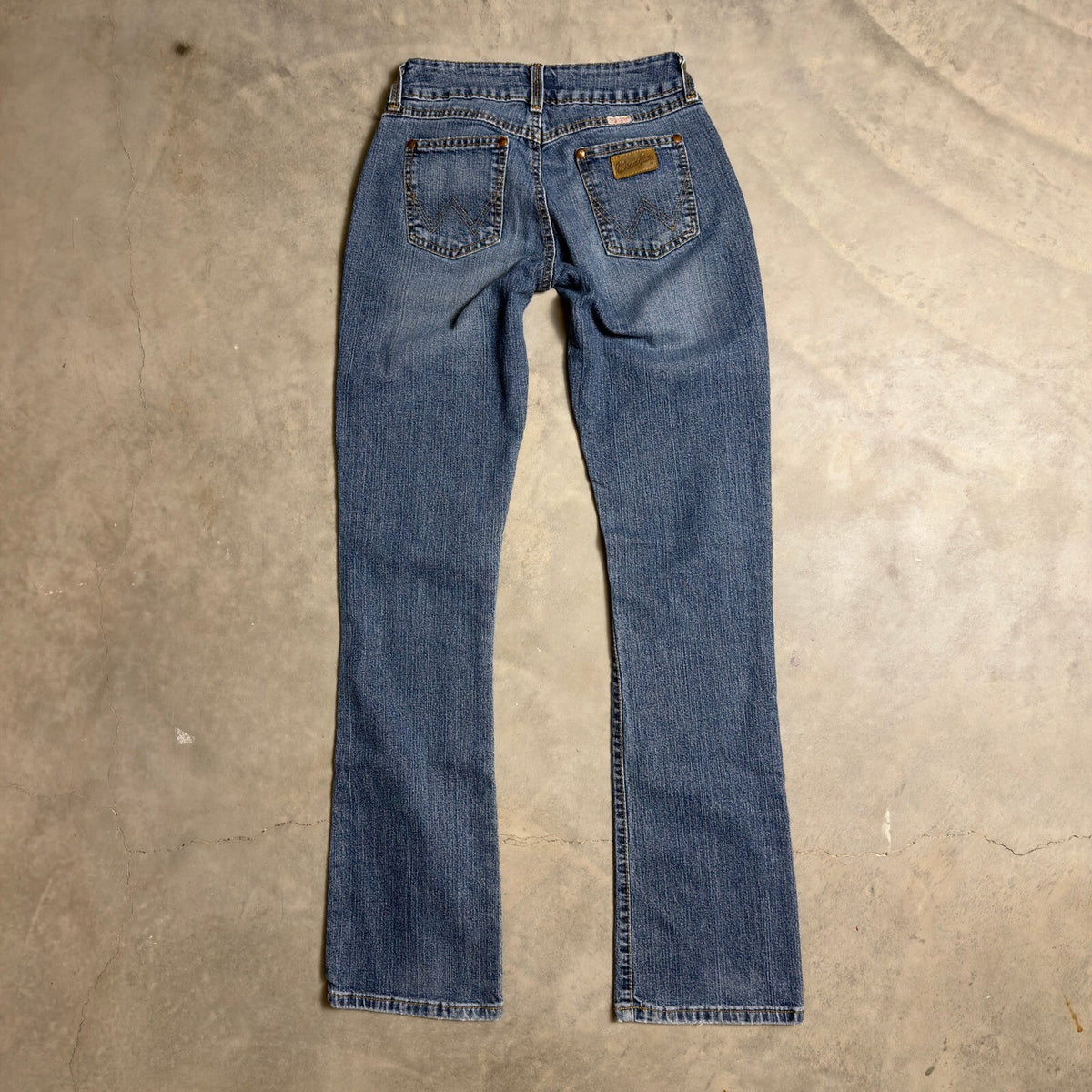 Wrangler Premium Patch Bootcut Jeans Womens 5/6 x 34 Blue