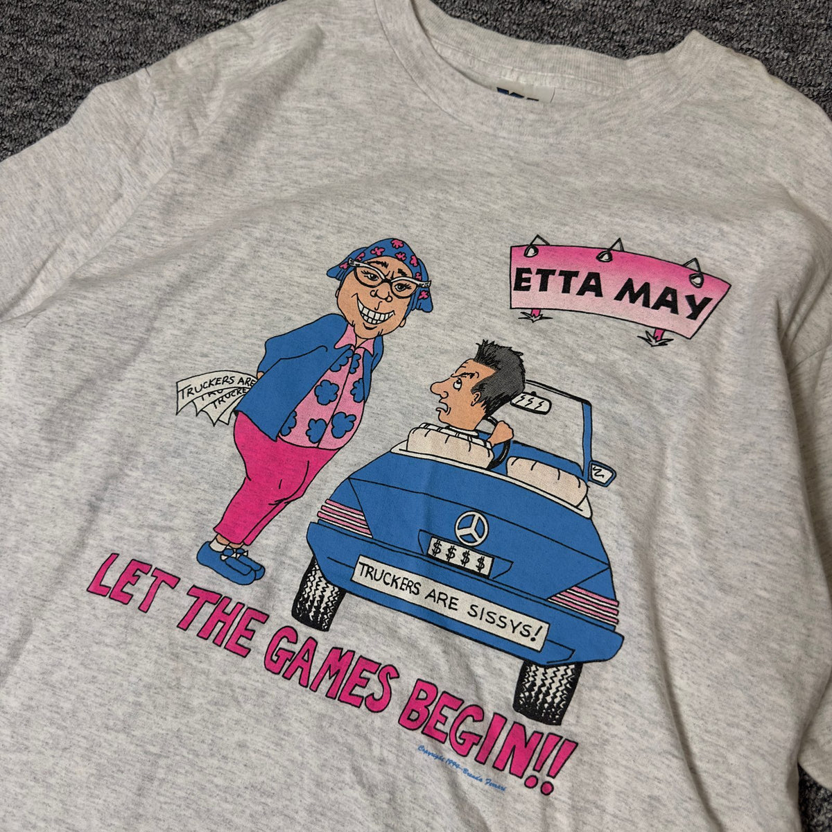 Vintage 1994 Etta May Let The Games Begin Comedy Tee XL