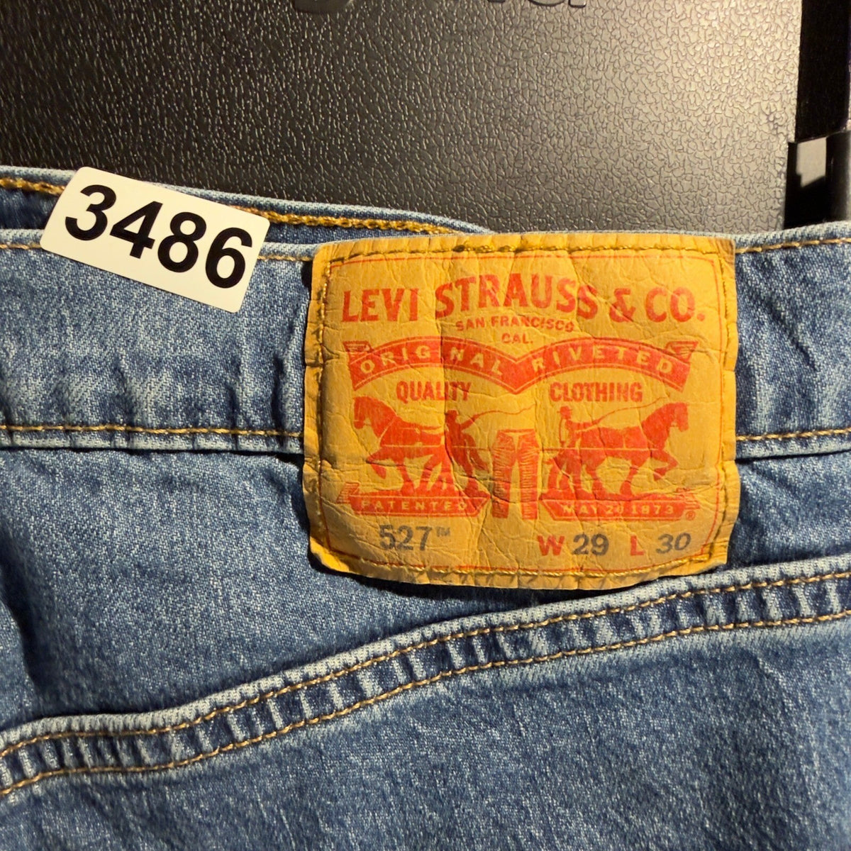 Levi Strauss 527 Slim Bootcut Jeans Mens 29x30 Blue Denim Western Baggy Casual