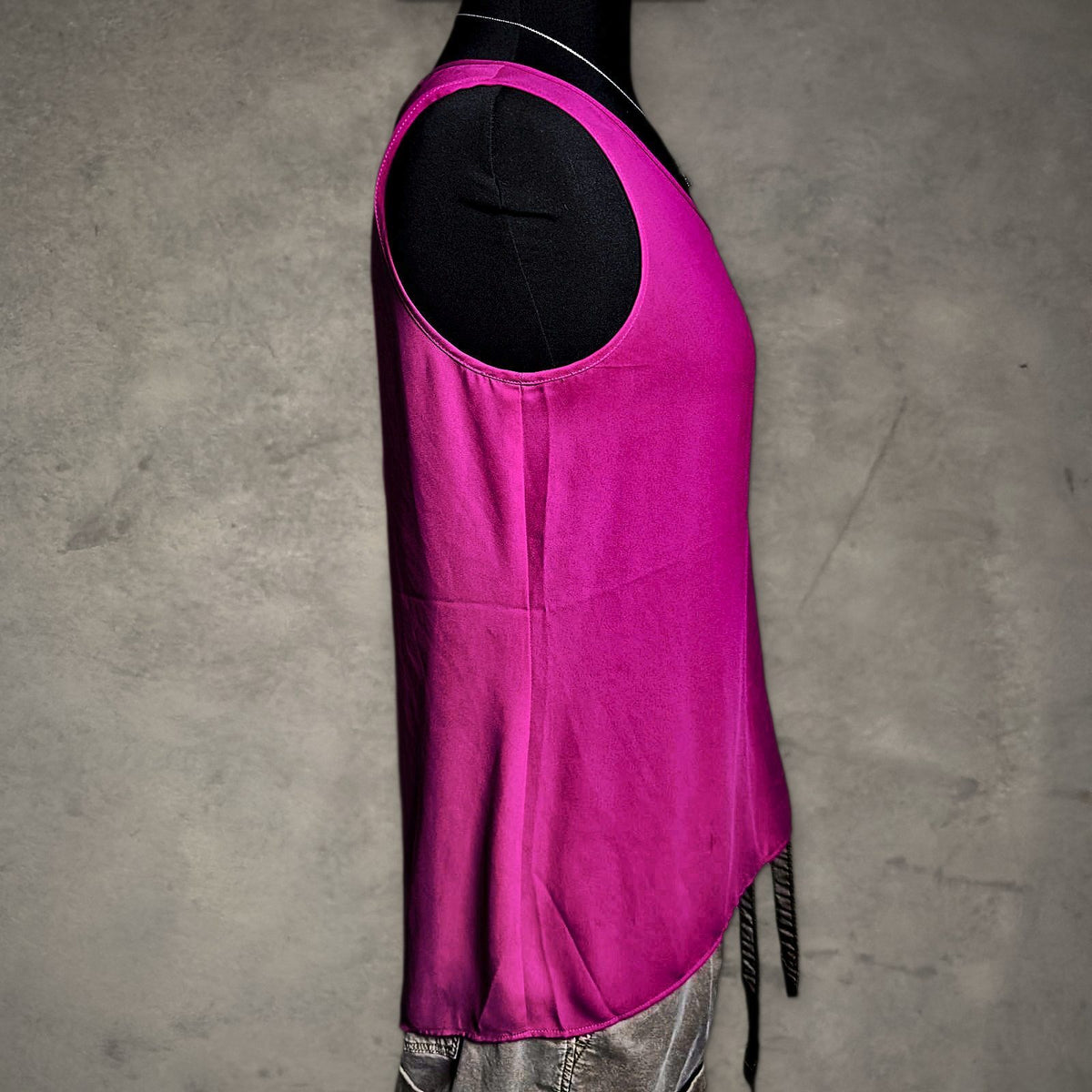 Express Split Back Tank Top Womens M Magenta Pink Casual